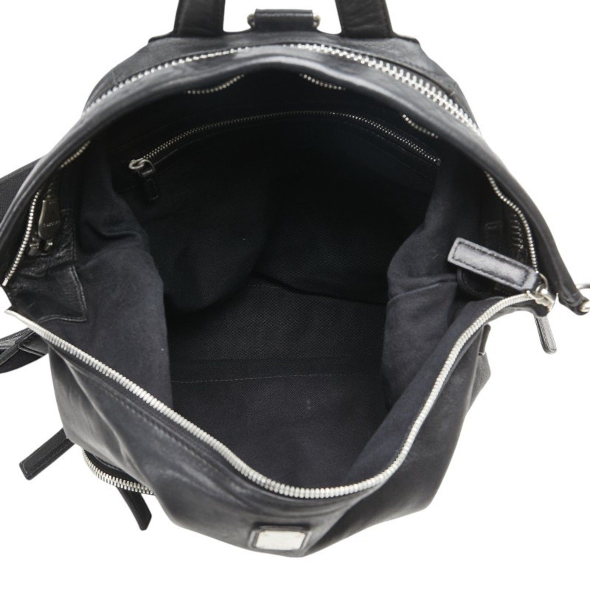 MCM MCM logo plate backpack in black leather for women Size ONE SIZE - 9 Thumbnail