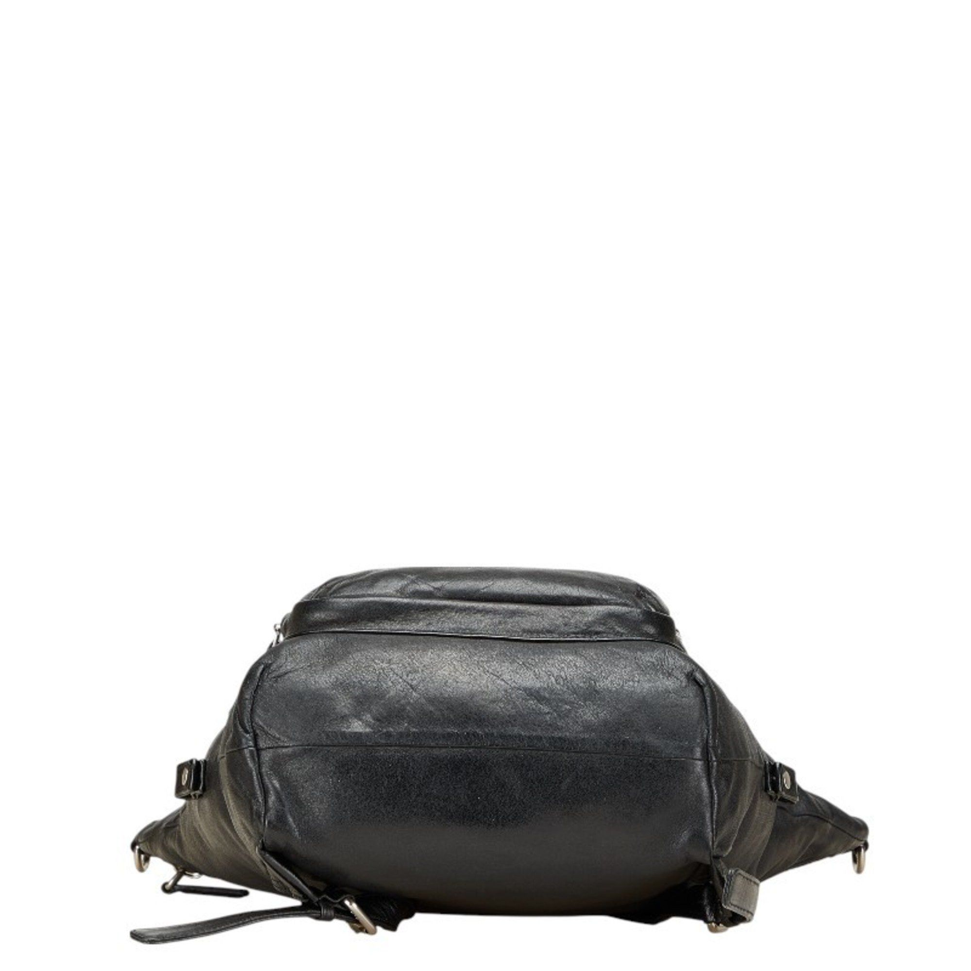 MCM MCM logo plate backpack in black leather for women Size ONE SIZE - 3 Thumbnail