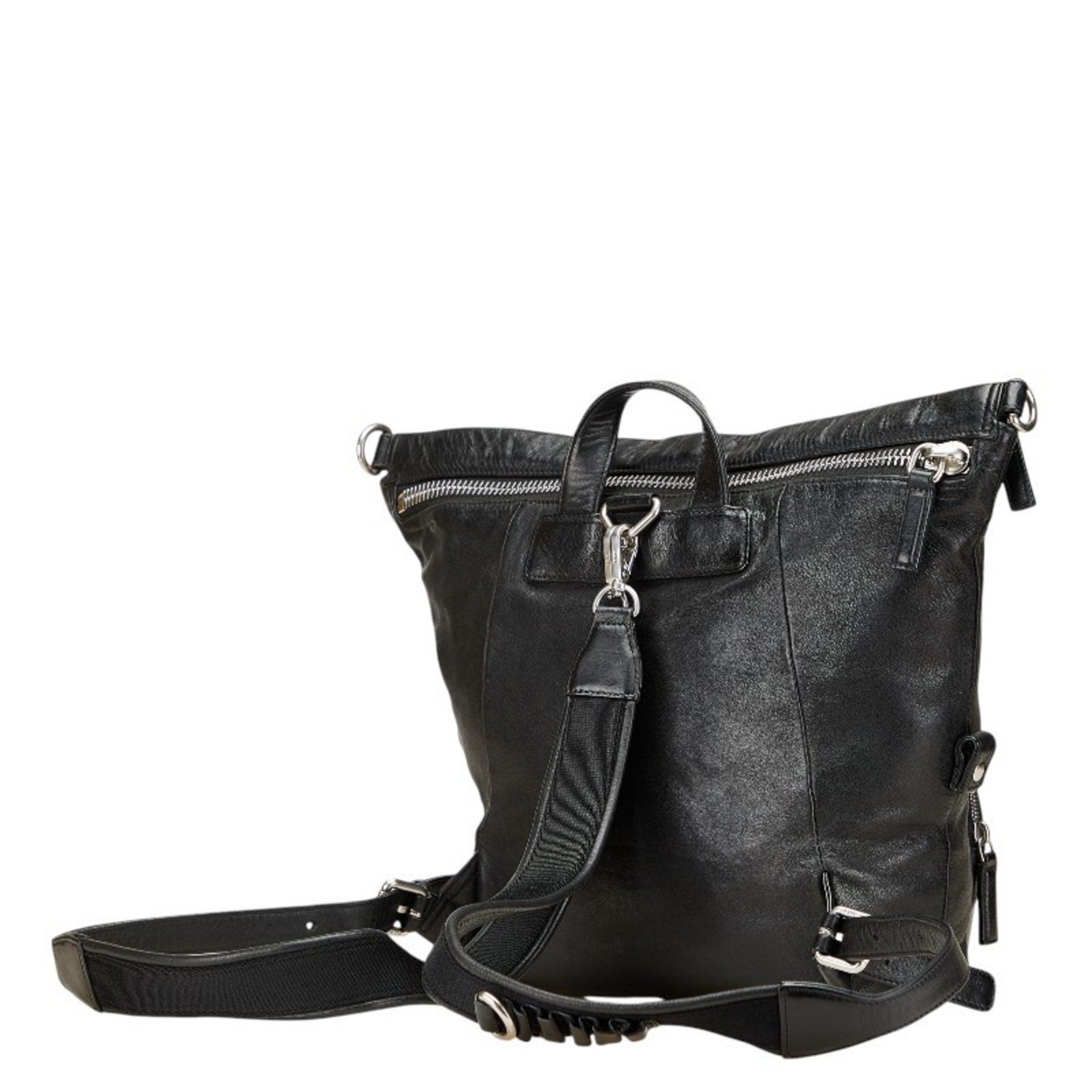 MCM MCM logo plate backpack in black leather for women Size ONE SIZE - 2 Thumbnail