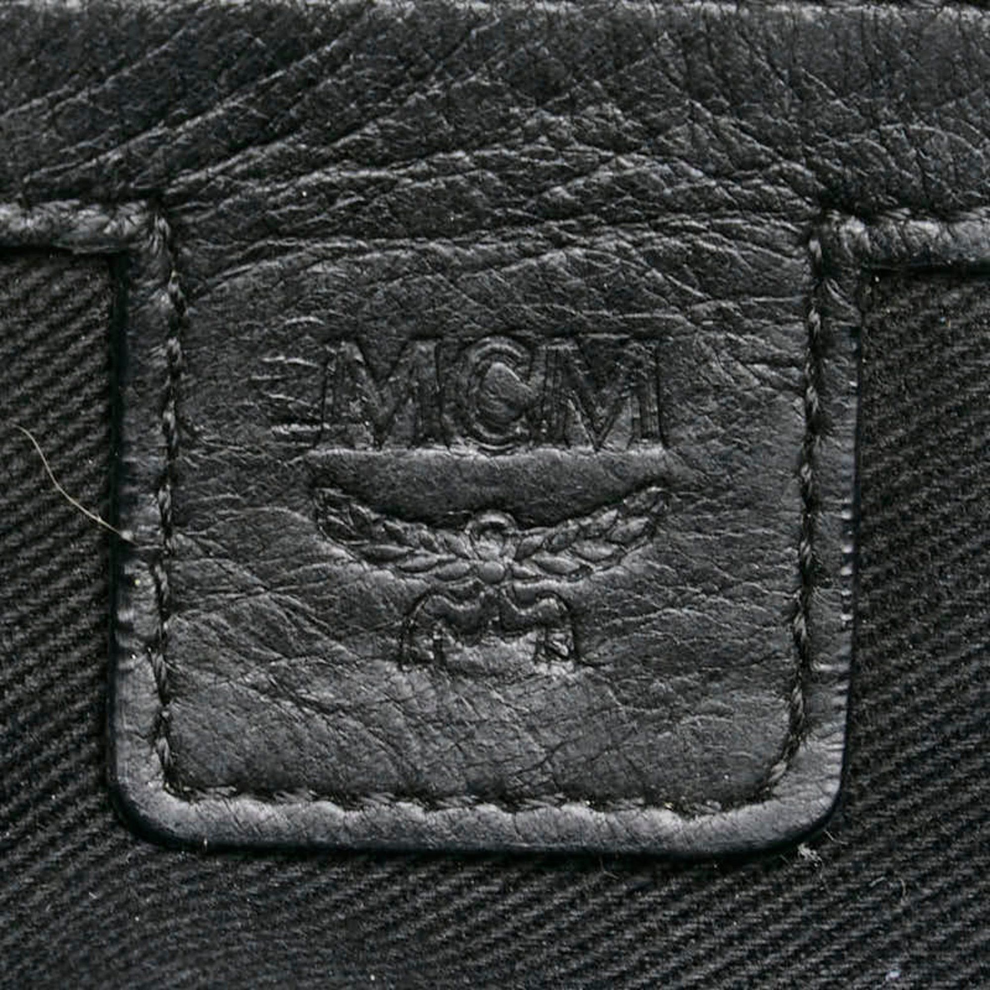 MCM MCM logo plate backpack in black leather for women Size ONE SIZE - 12 Thumbnail
