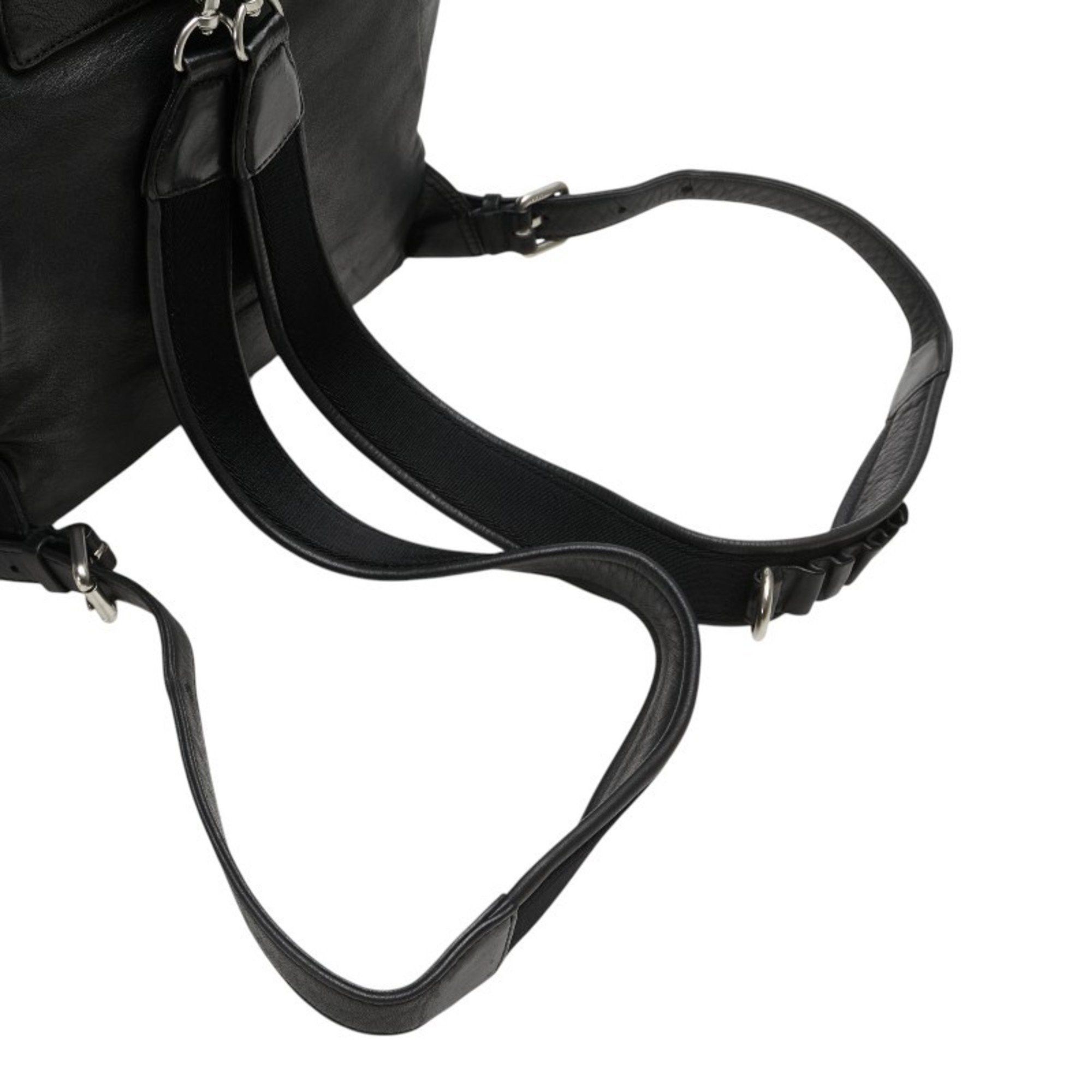 MCM MCM logo plate backpack in black leather for women Size ONE SIZE - 8 Thumbnail
