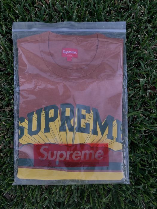 Supreme Supreme Cloud Arc Tee (Rust) | Grailed