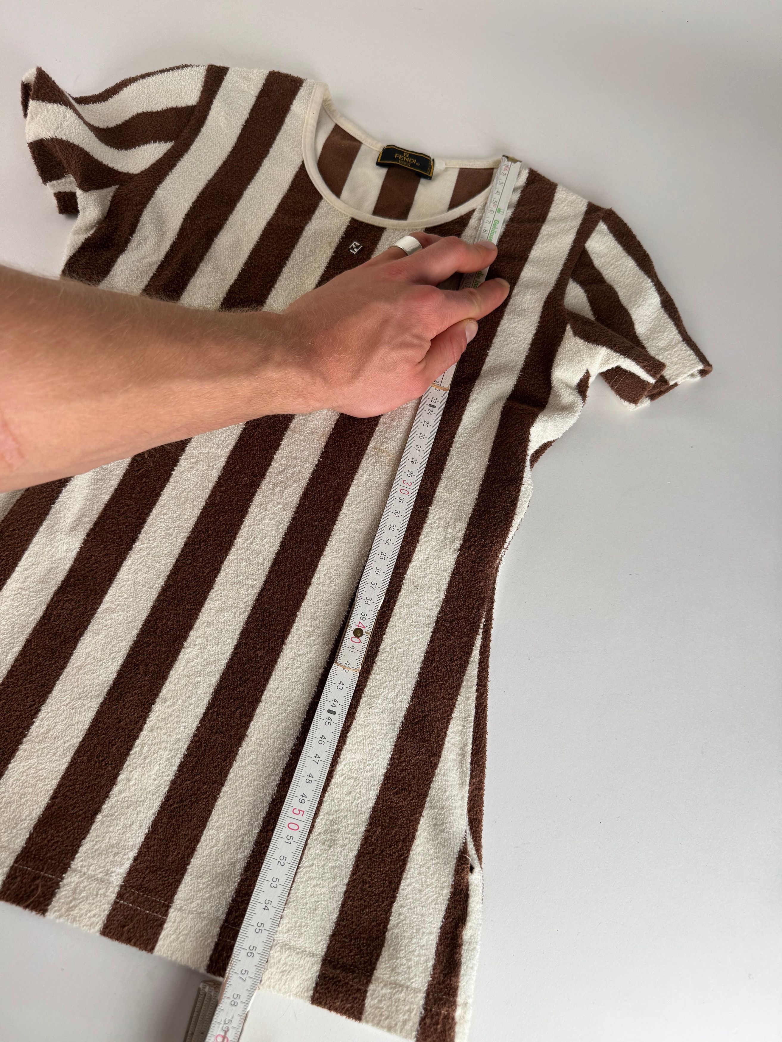 Fendi Vintage Roma Striped Shirt white brown 36/S Size S / US 4 / IT 40 - 3 Thumbnail