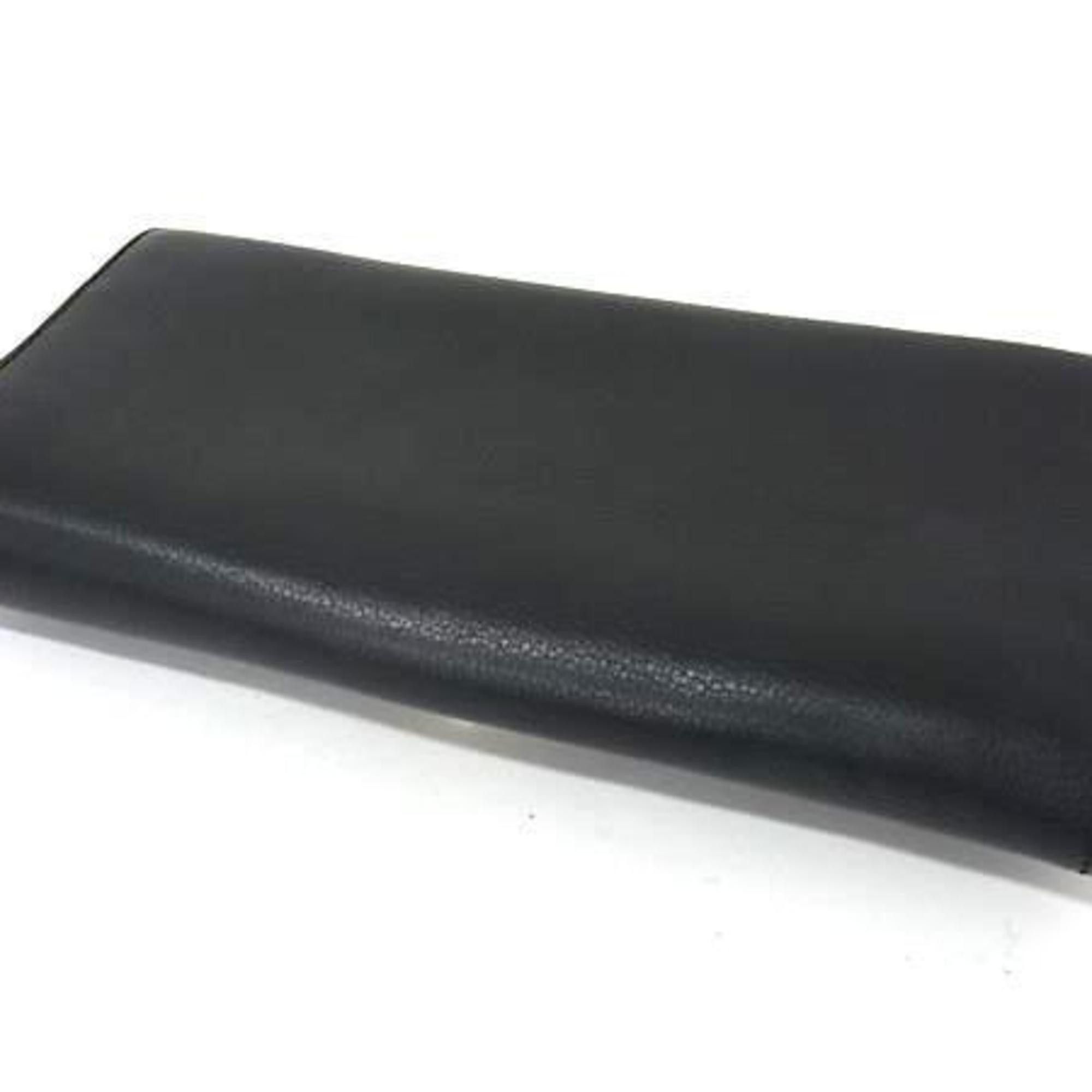 Salvatore Ferragamo Gancini Wallet IY-22D184 Black Leather Women's Tri-fold Long