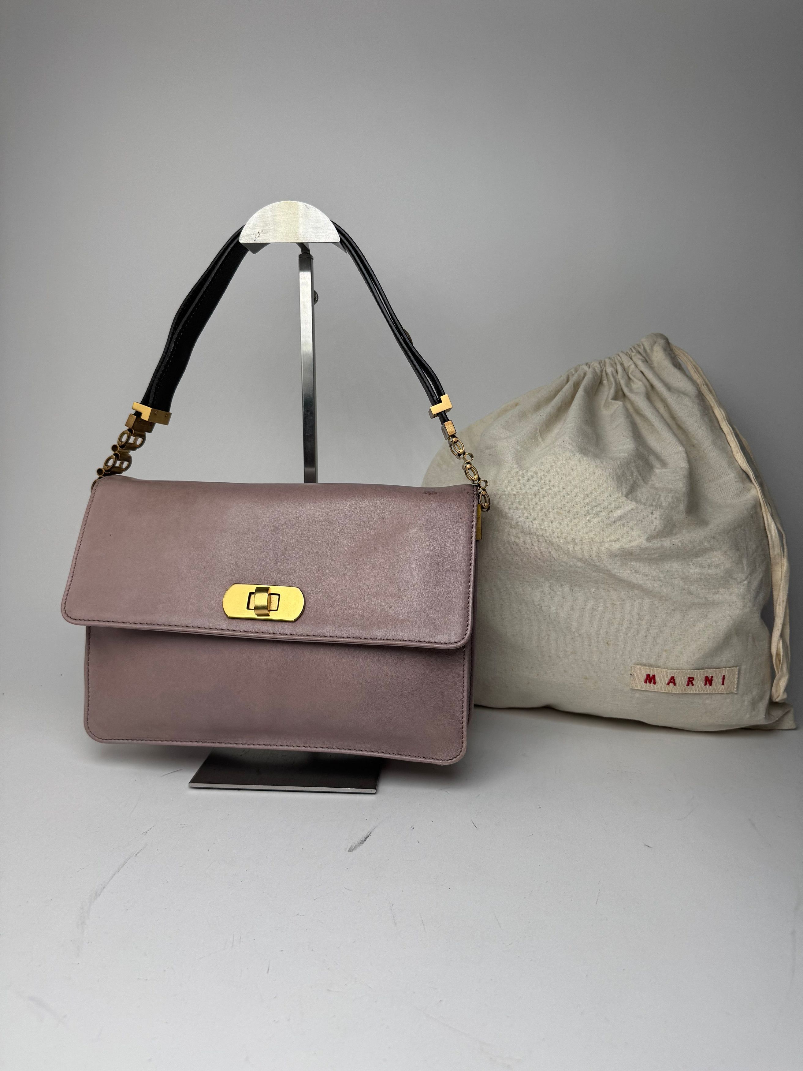 Marni Vintage Leather Bag purple Size ONE SIZE - 3 Thumbnail