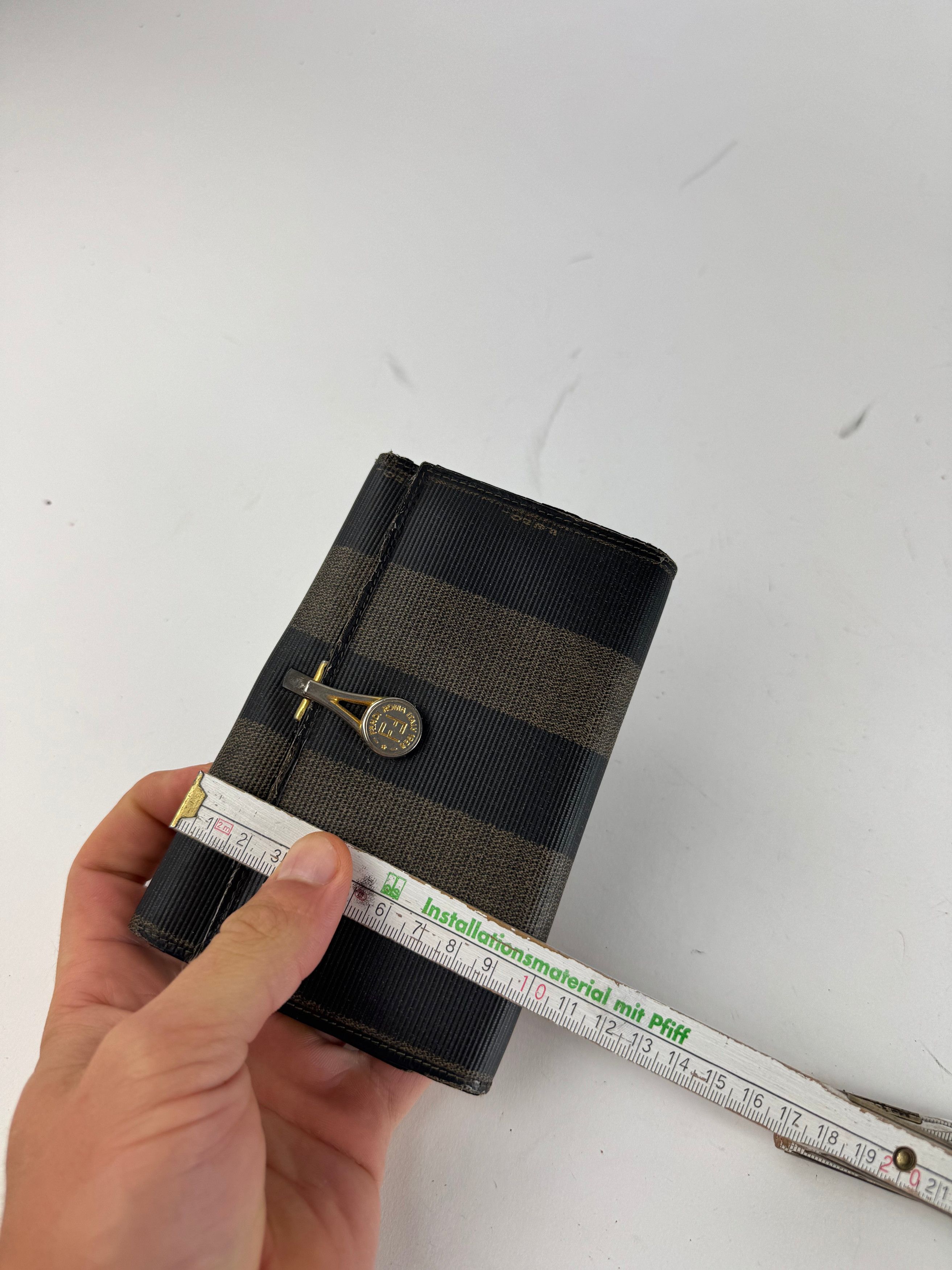 Fendi Vintage Striped Wallet black brown Size ONE SIZE - 10 Thumbnail