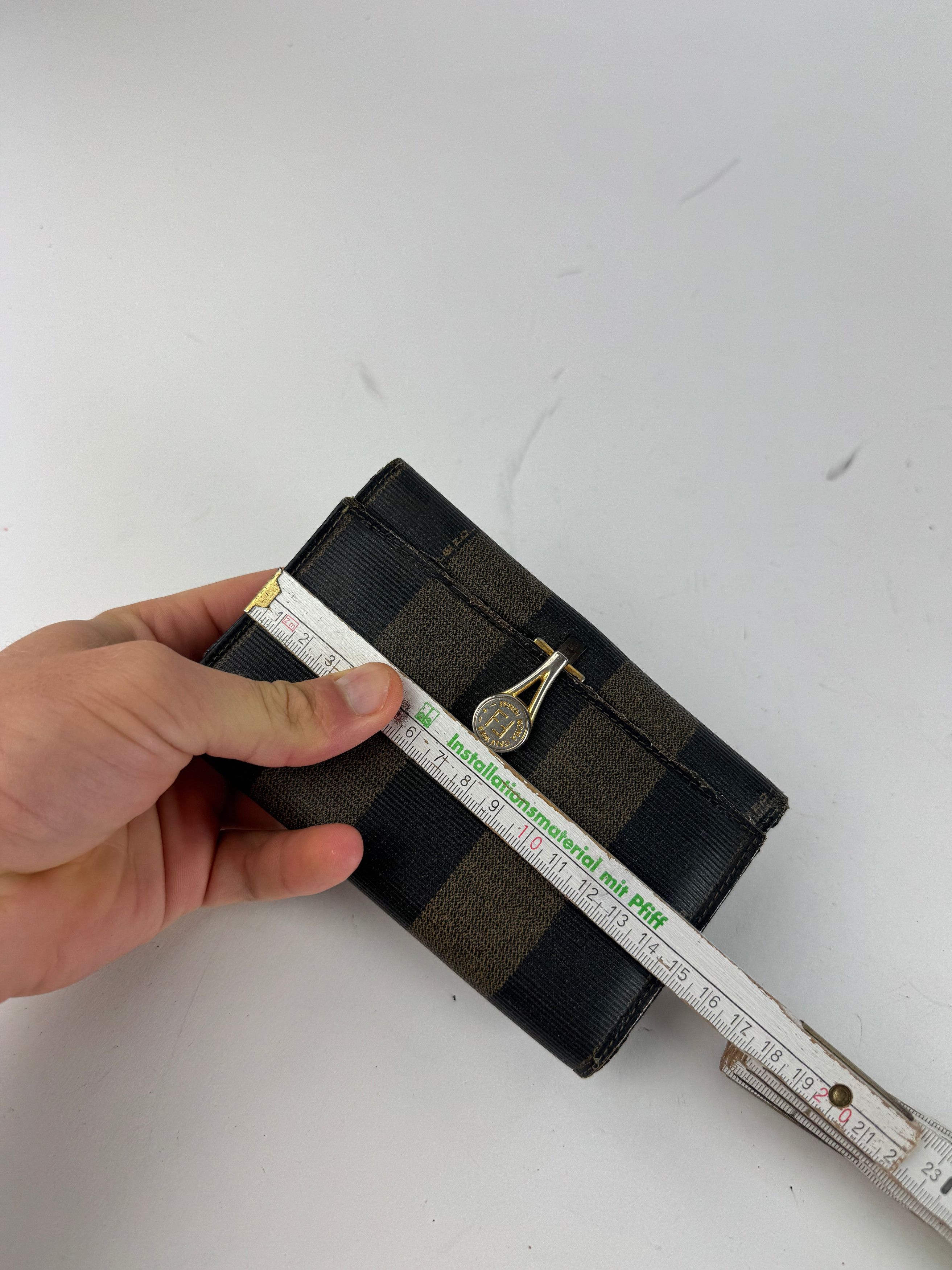 Fendi Vintage Striped Wallet black brown Size ONE SIZE - 9 Thumbnail