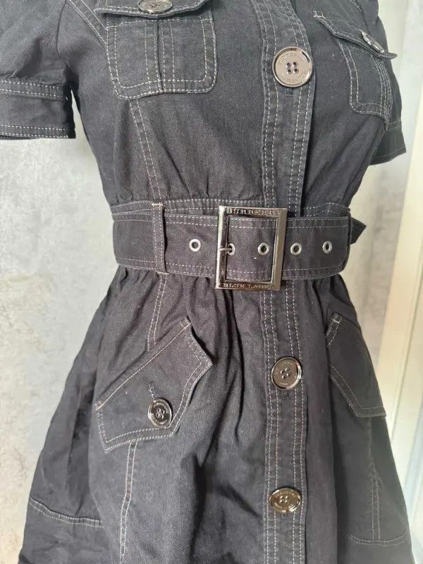 Burberry Burberry Black Cotton Blend Midi Dress Size M / US 6-8 / IT 42-44 - 5 Thumbnail
