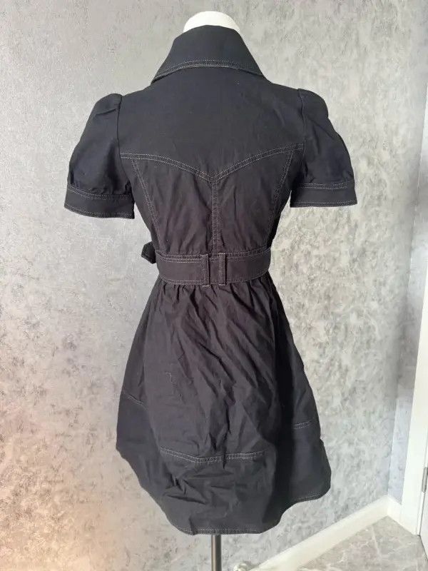 Burberry Burberry Black Cotton Blend Midi Dress Size M / US 6-8 / IT 42-44 - 4 Thumbnail
