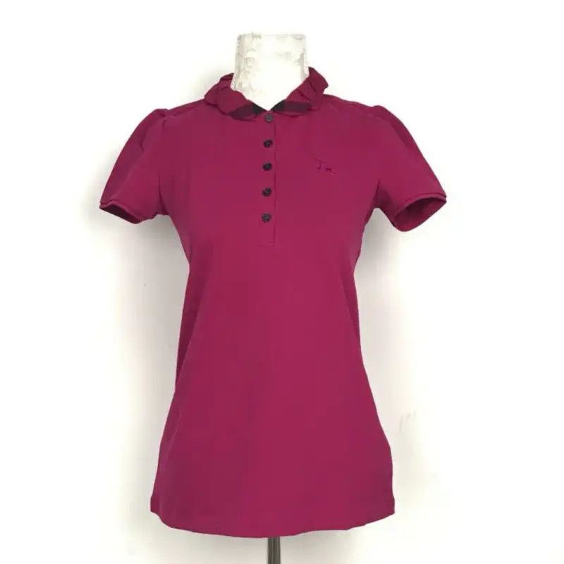 Burberry Burberry Summer Burgundy Short Sleeve Top Size S / US 4 / IT 40 - 3 Thumbnail