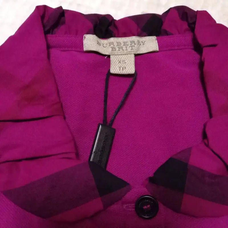 Burberry Burberry Summer Burgundy Short Sleeve Top Size S / US 4 / IT 40 - 9 Thumbnail