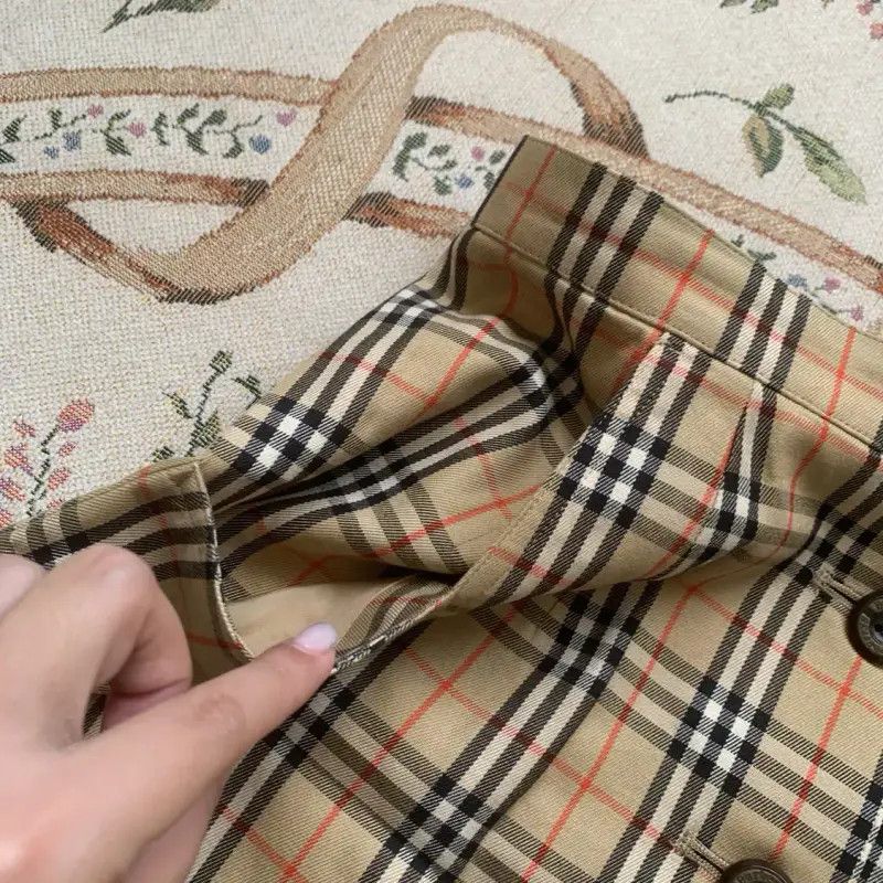 Burberry Burberry Women's Khaki Cotton Midi Skirt Size 23" - 5 Thumbnail