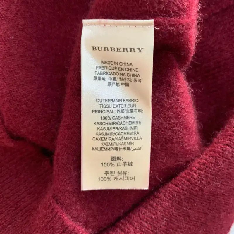 Burberry Burberry Red Wool Long Sleeve Sweater Size M / US 6-8 / IT 42-44 - 4 Thumbnail