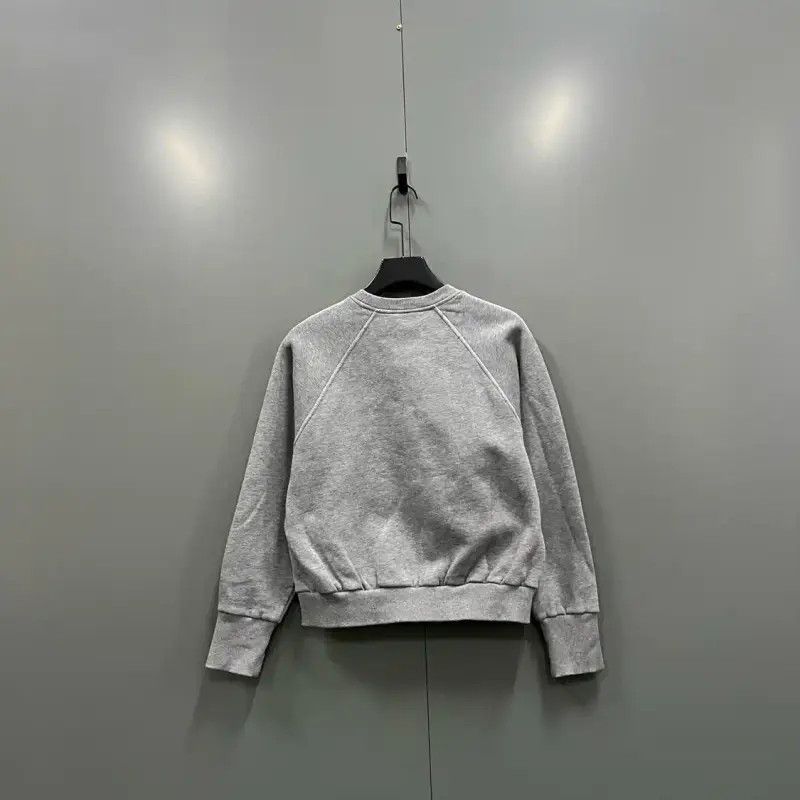Burberry Burberry Gray Cotton Logo Sweatshirt for Women Size M / US 6-8 / IT 42-44 - 2 Thumbnail