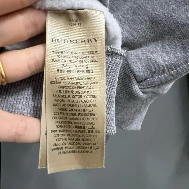 Burberry Burberry Gray Cotton Logo Sweatshirt for Women Size M / US 6-8 / IT 42-44 - 3 Thumbnail