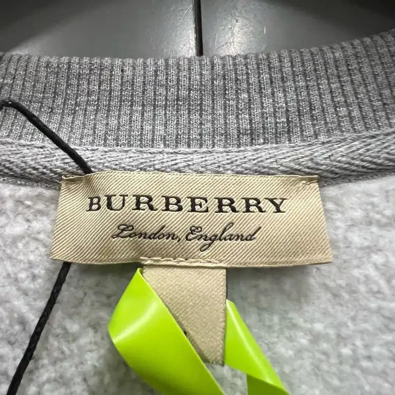 Burberry Burberry Gray Cotton Logo Sweatshirt for Women Size M / US 6-8 / IT 42-44 - 4 Thumbnail