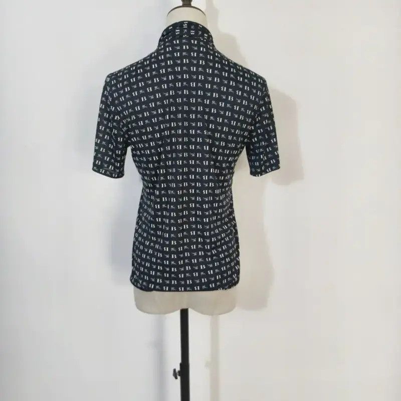 Burberry Burberry Summer Navy Blue Polyester Shirt Size M / US 6-8 / IT 42-44 - 7 Thumbnail