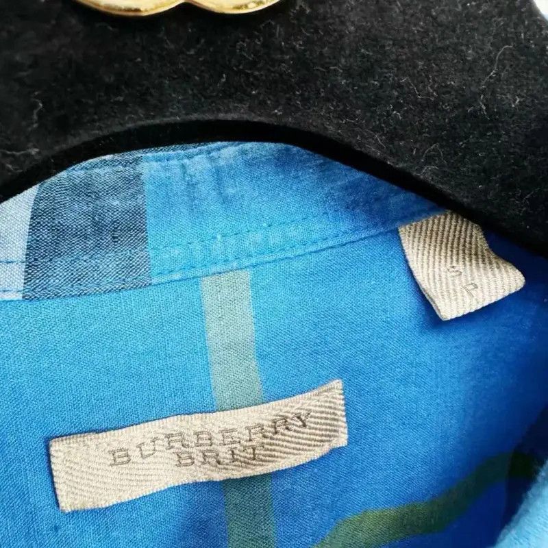 Burberry Burberry Blue Short Sleeve Shirt for Women Size S / US 4 / IT 40 - 4 Thumbnail