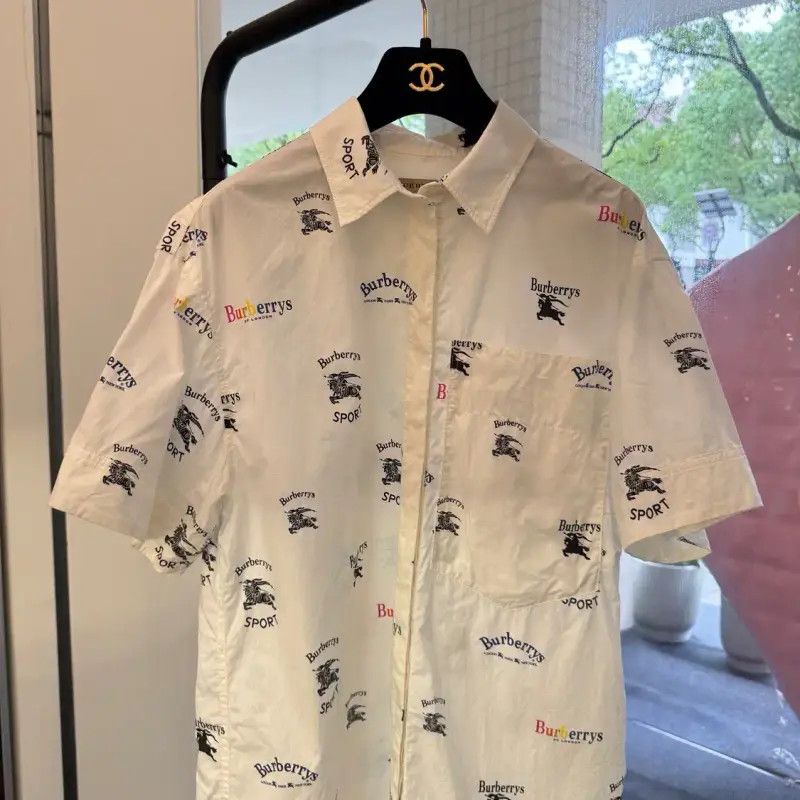 Burberry Burberry White Short Sleeve Women's Shirt Size M / US 6-8 / IT 42-44 - 4 Thumbnail