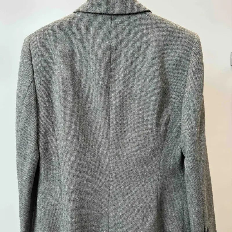 Burberry Burberry Gray Wool Women's Jacket Size ONE SIZE - 7 Thumbnail