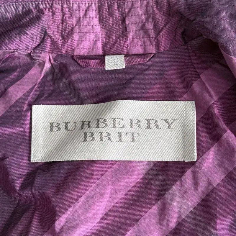 Burberry Burberry Women's Purple Cotton Trench Coat Size ONE SIZE - 3 Thumbnail