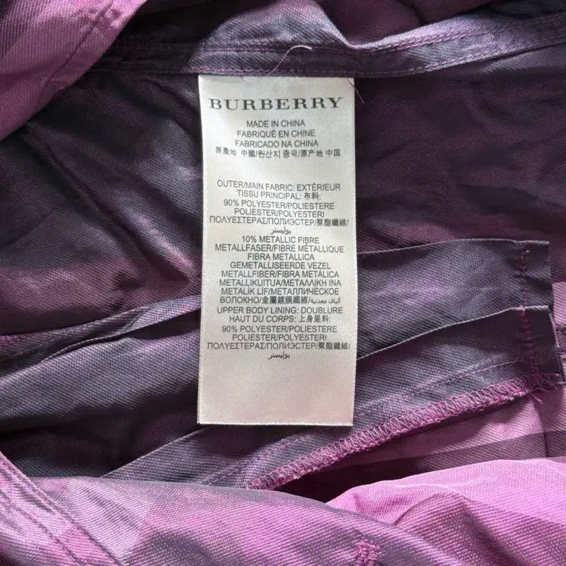 Burberry Burberry Women's Purple Cotton Trench Coat Size ONE SIZE - 6 Thumbnail