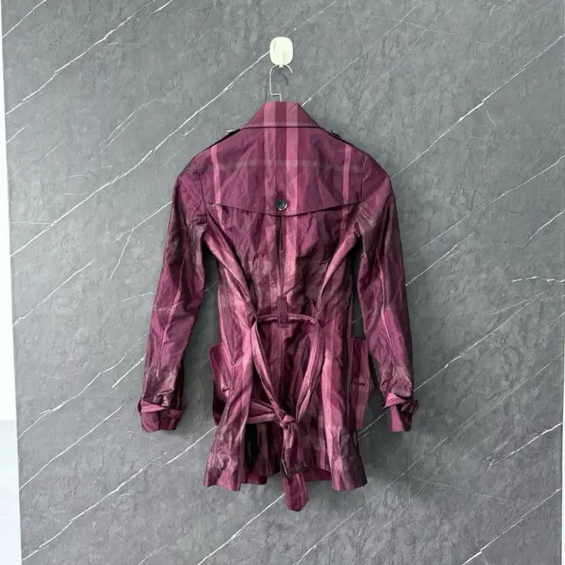 Burberry Burberry Women's Purple Cotton Trench Coat Size ONE SIZE - 2 Thumbnail