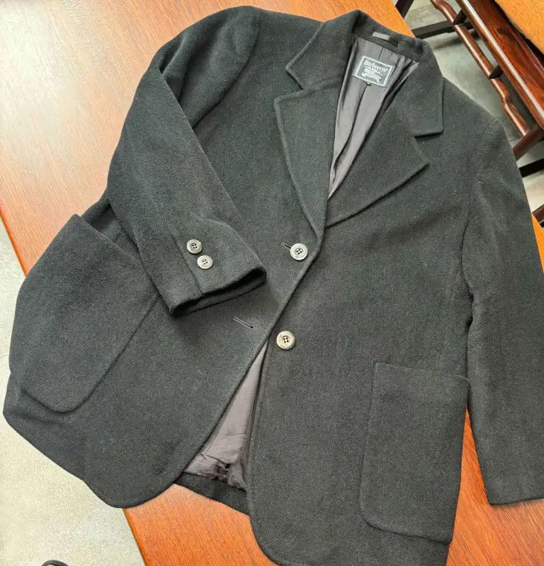 Burberry Burberry Black Wool Women's Coat Size ONE SIZE - 4 Thumbnail