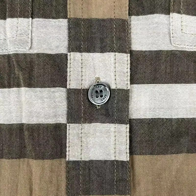 Burberry Burberry Khaki Long Sleeve Button-Up Shirt Size XS / US 0-2 / IT 36-38 - 4 Thumbnail