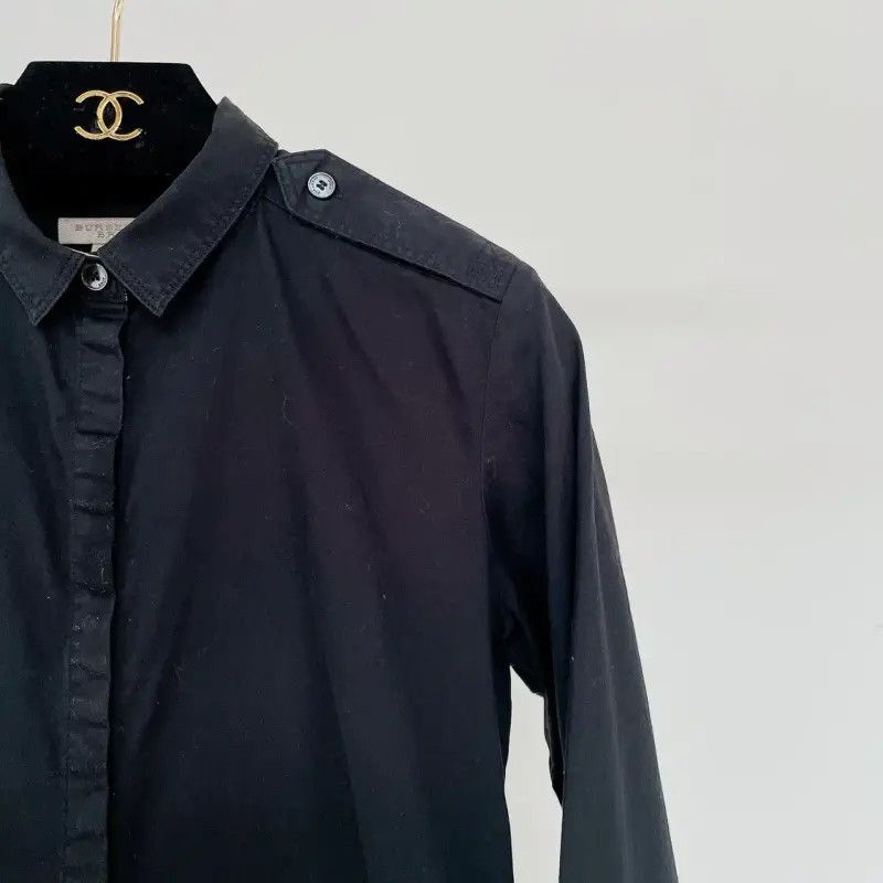 Burberry Burberry Women's Long Sleeve Black Shirt Size XXS / US 00 / IT 34 - 3 Thumbnail