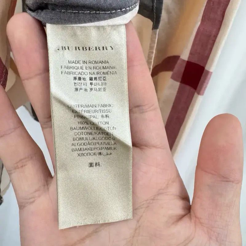 Burberry Burberry Long Sleeve Checkered Shirt in Khaki Size S / US 4 / IT 40 - 7 Thumbnail