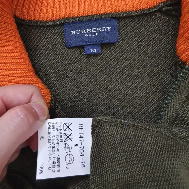 Burberry Burberry Green Wool Plaid Long Sleeve Knit Top Size M / US 6-8 / IT 42-44 - 5 Thumbnail