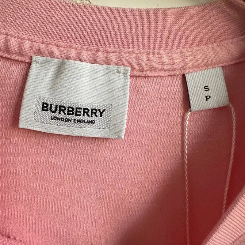 Burberry Burberry Pink Cotton Logo T-Shirt for Women Size S / US 4 / IT 40 - 4 Thumbnail
