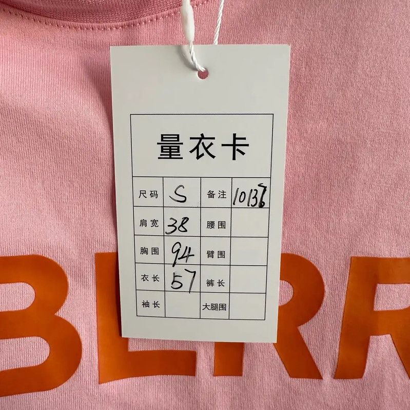 Burberry Burberry Pink Cotton Logo T-Shirt for Women Size S / US 4 / IT 40 - 6 Thumbnail