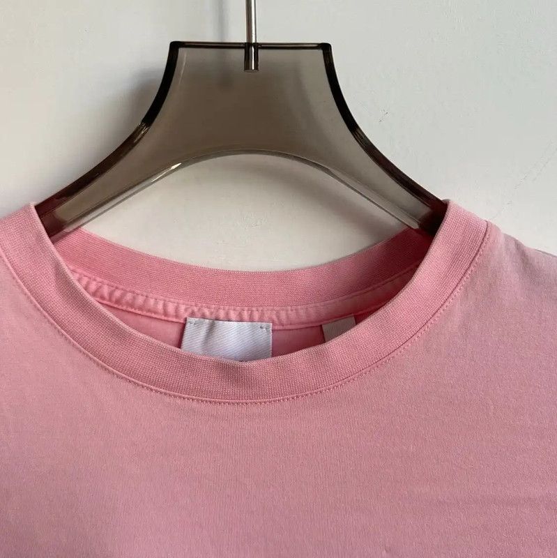 Burberry Burberry Pink Cotton Logo T-Shirt for Women Size S / US 4 / IT 40 - 3 Thumbnail