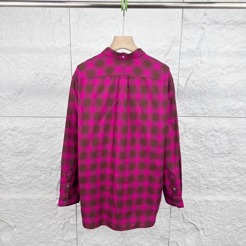 Burberry Burberry Pink Checkered Cotton Shirt Size XL / US 12-14 / IT 48-50 - 2 Thumbnail
