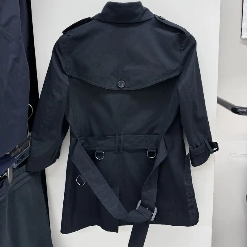 Burberry Burberry Women's Black Trench Coat M Size Size M / US 6-8 / IT 42-44 - 2 Thumbnail