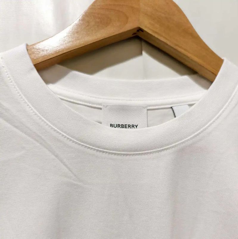 Burberry Burberry Summer White Cotton Embroidered T-Shirt Size M / US 6-8 / IT 42-44 - 3 Thumbnail