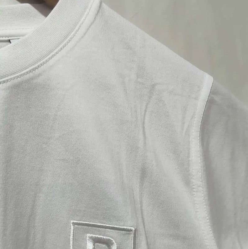 Burberry Burberry Summer White Cotton Embroidered T-Shirt Size M / US 6-8 / IT 42-44 - 4 Thumbnail