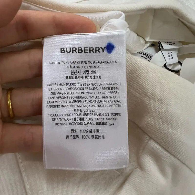 Burberry Burberry Summer White Cotton Casual Pants Size 36" / US 14 / IT 50 - 4 Thumbnail