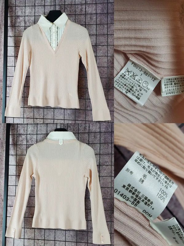 Burberry Burberry Pink Striped Wool Knit Sweater Size S / US 4 / IT 40 - 3 Thumbnail