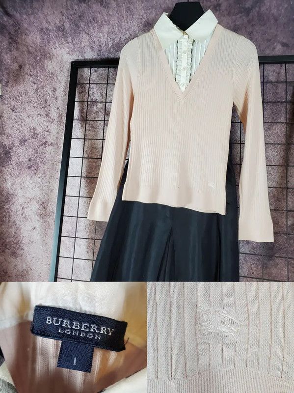 Burberry Burberry Pink Striped Wool Knit Sweater Size S / US 4 / IT 40 - 2 Thumbnail