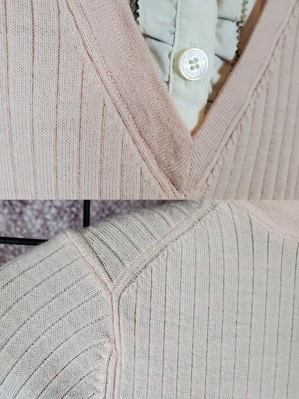 Burberry Burberry Pink Striped Wool Knit Sweater Size S / US 4 / IT 40 - 9 Thumbnail