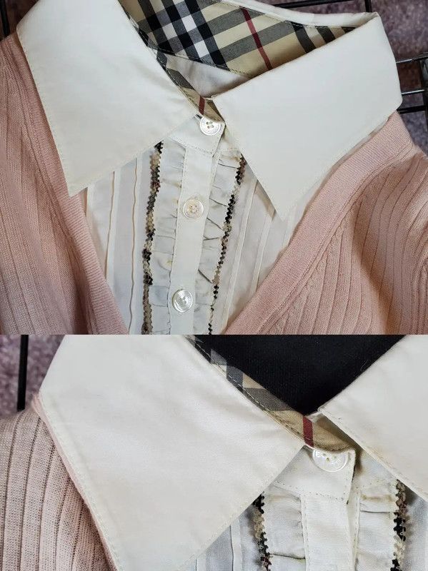 Burberry Burberry Pink Striped Wool Knit Sweater Size S / US 4 / IT 40 - 5 Thumbnail
