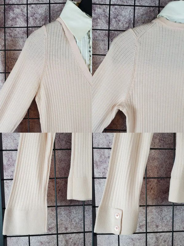 Burberry Burberry Pink Striped Wool Knit Sweater Size S / US 4 / IT 40 - 6 Thumbnail