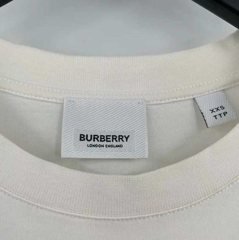 Burberry Burberry White Cotton Short Sleeve T-Shirt Size XXS / US 00 / IT 34 - 4 Thumbnail