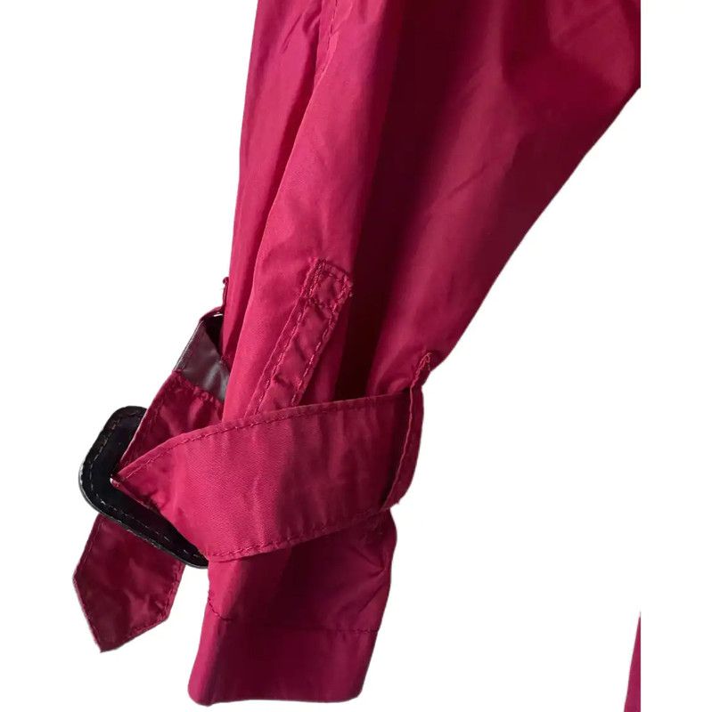 Burberry Burberry Spring Autumn Red Nylon Trench Coat Size XS / US 0-2 / IT 36-38 - 7 Thumbnail