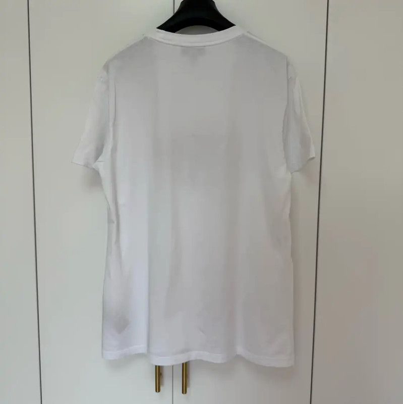 Burberry Burberry Embroidered White Cotton T-Shirt Size S / US 4 / IT 40 - 2 Thumbnail