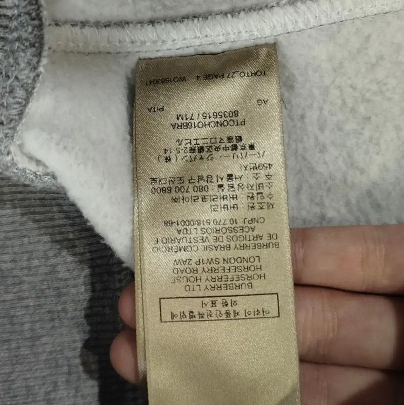 Burberry Burberry Gray Cotton Women's Sweatshirt Size M / US 6-8 / IT 42-44 - 8 Thumbnail