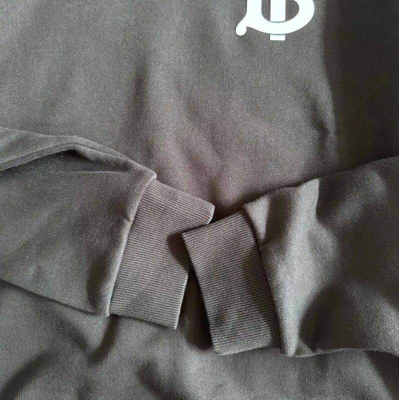 Burberry Burberry Black Cotton Embroidered Cropped Sweatshirt Size L / US 10 / IT 46 - 6 Thumbnail